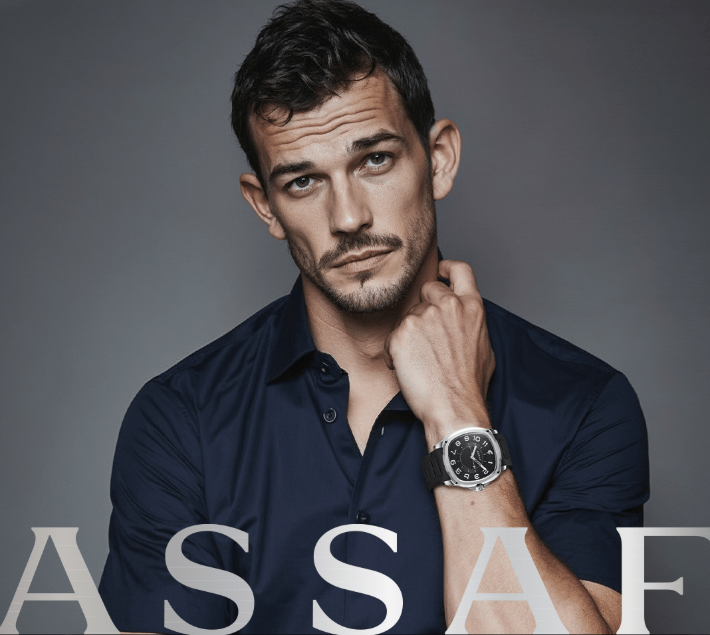 Frankel Black Original Watch by Assaf – Silver Case, Silicone Strap, Water Resistant