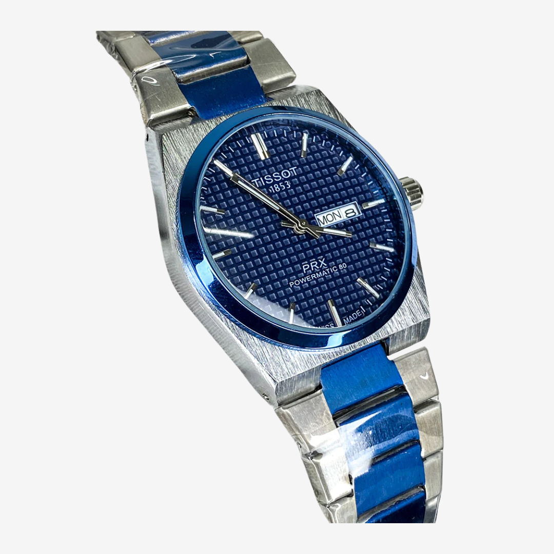 Tissot PRX Powermatic Men’s Watch Silver Blue Stainless Steel High Quality