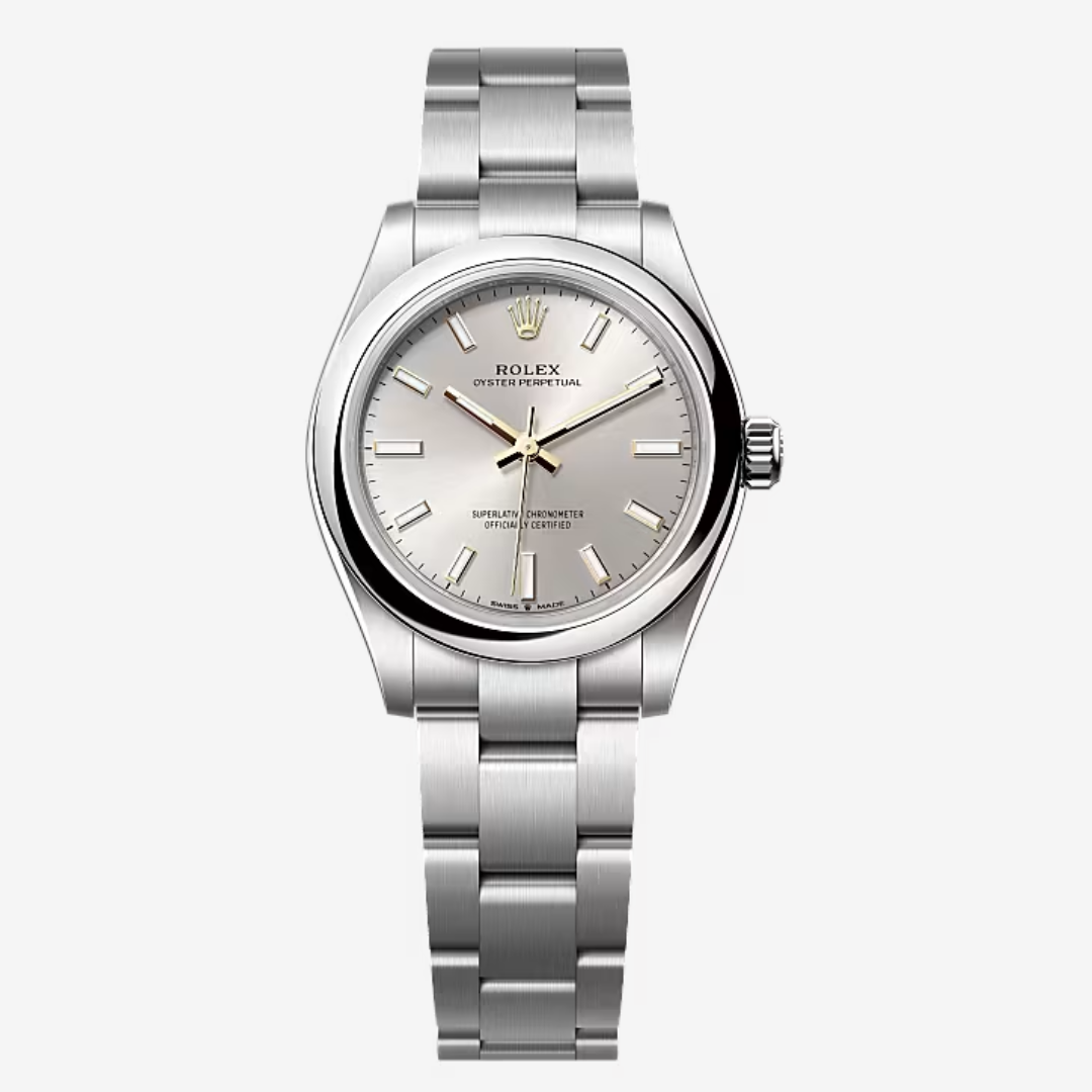 Rolex Oyster Perpetual women’s Watch 31mm Quartz White Dial Stainless Steel Silver High Quality