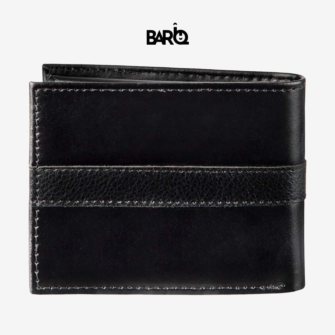 Tommy Hilfiger Men’s Wallet Leather Ranger Passcase Black