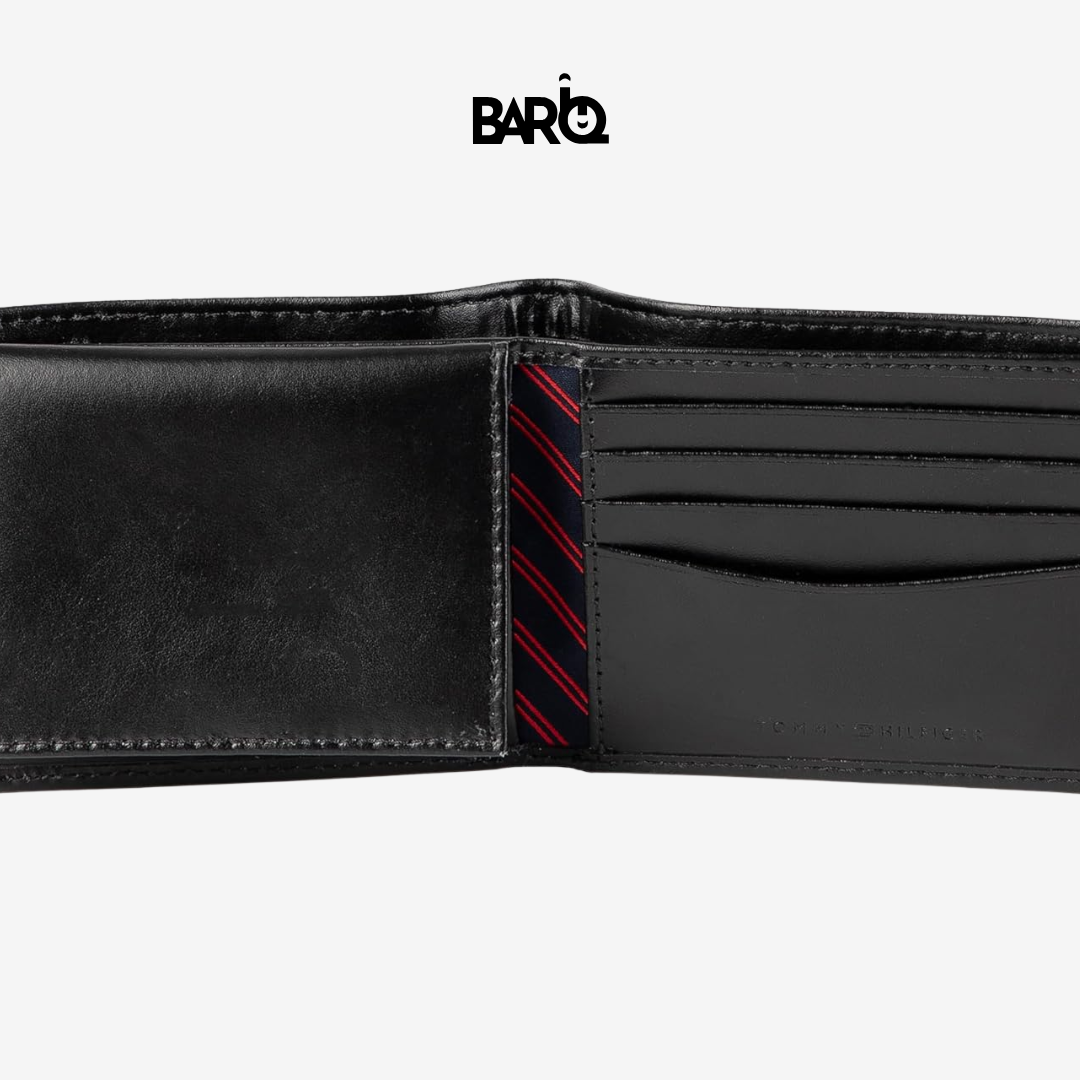 Tommy Hilfiger Men’s Wallet Leather Ranger Passcase Black