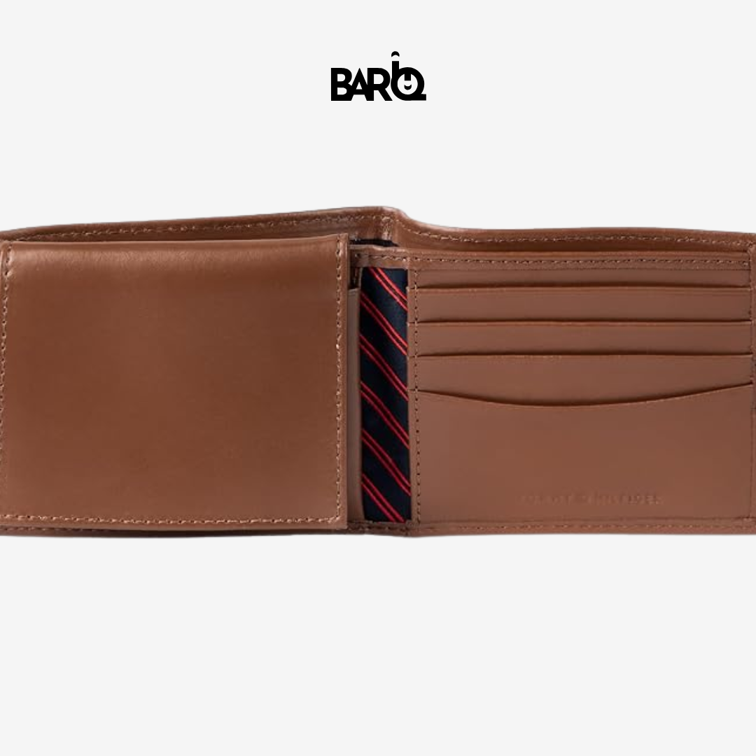 Tommy Hilfiger Men’s Wallet Leather Ranger Passcase Havana