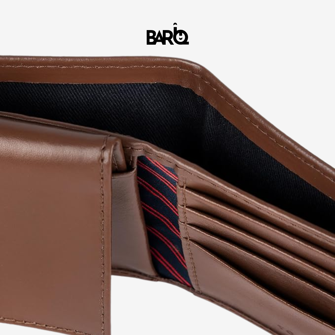 Tommy Hilfiger Men’s Wallet Leather Ranger Passcase Havana