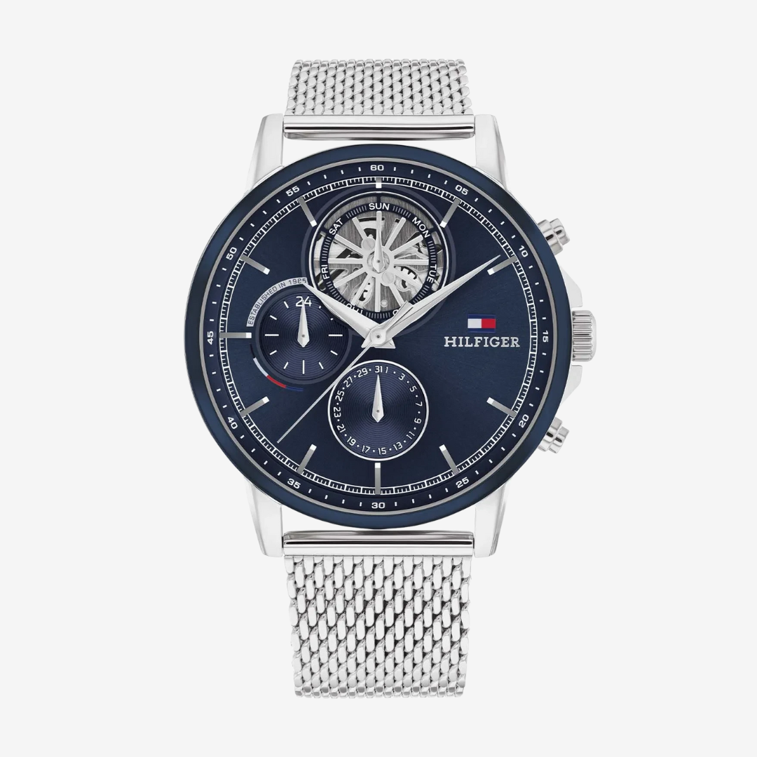 Tommy Hilfiger Men’s Watch 1710609 Classic Blue Dial Stainless Steel Case Original