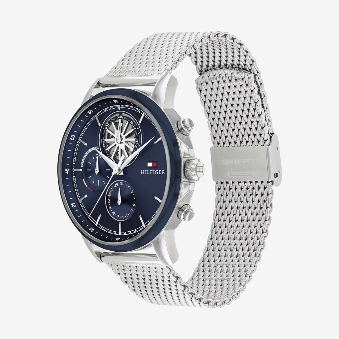 Tommy Hilfiger Men’s Watch 1710609 Classic Blue Dial Stainless Steel Case Original