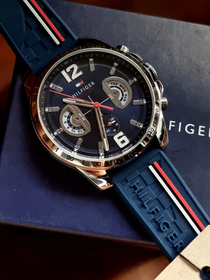 Tommy Hilfiger - Navy Blue Mirror Original ساعه تومى هيلفغر ميرور للرجال