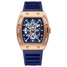 Mini Focus MF0420G Men’s Watch – 46mm Chronograph, Blue Rubber Strap, Sporty & Original