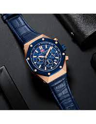 Mini Focus Men’s Watch MF0417G.04 45mm Chronograph Blue leatherStrap Original