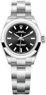 Rolex Oyster Perpetual women’s Watch 31mm Quartz black Dial Stainless Steel Silver High Quality