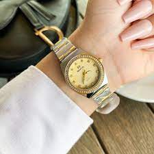 Seifco Crystal Stones Watch 32 – Gold Stainless Steel, Japanese Movement, Original