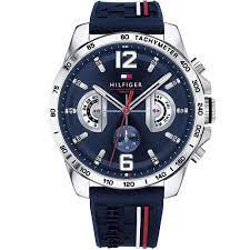 Tommy Hilfiger Multi Dial Quartz Watch for Men with Navy Blue Silicone Strap blue original 1791476