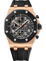 Audemars Piguet Royal Oak Offshore Chronograph Men's Quarters, Black Rubber Strap – High Quality