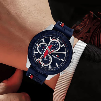 Tommy Hilfiger Men's Watch 1792083 – Stainless Steel Chronograph, 44mm, Original Design