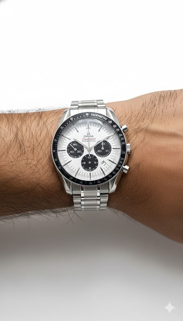 Omega Speedmaster Professional 42mm Stainless Steel Men’s Watch with White Dial - Mirror Edition