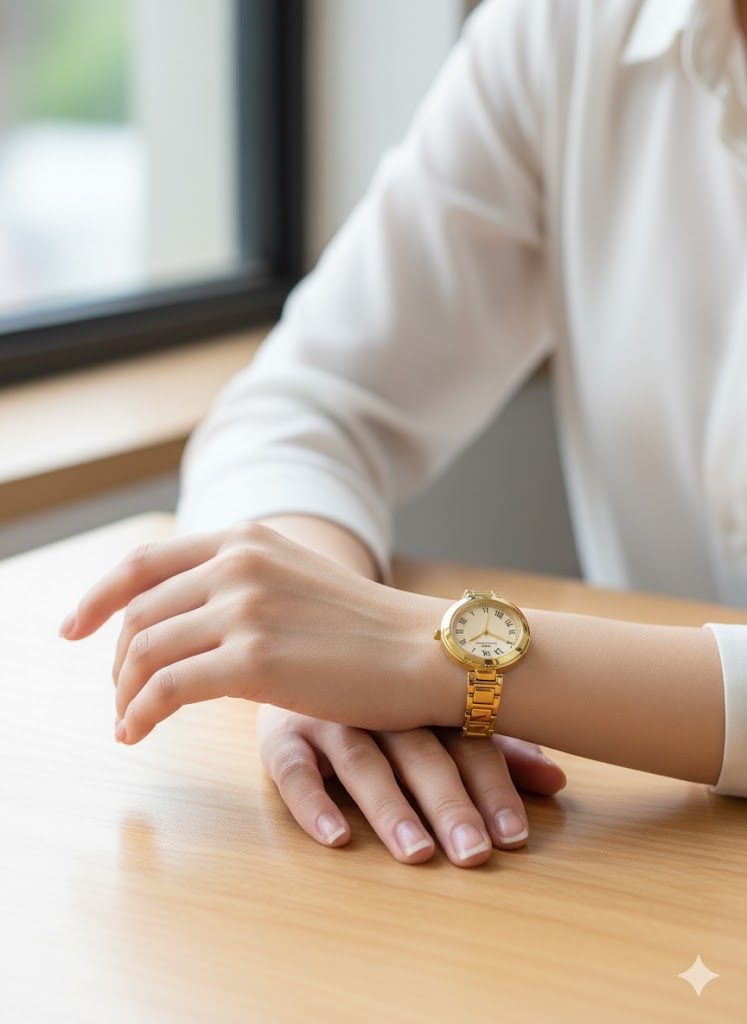 IBSO Women’s Watch Japanese Quartz Movement Gold Stainless Steel Strap & Light Gold Dial – Original