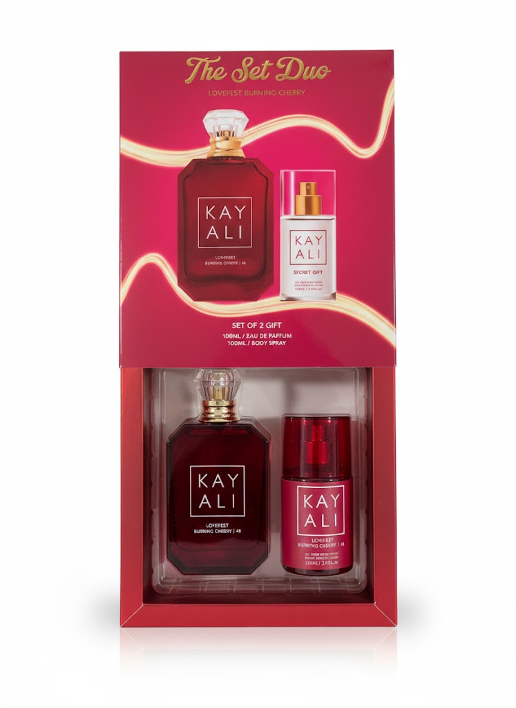 KAYALI Lovefest Burning Cherry Duo Set
