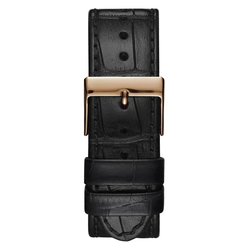 Guess Ladies Sport Steel Watch W0775L9 – Black Leather Strap & White Dial 36mm - Original